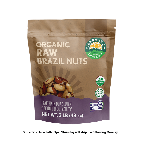 Organic Raw Brazil Nuts  Tierra Farm Certified Organic