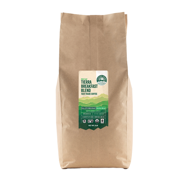 Organic Tierra Breakfast Blend Decaf Coffee Tierra Farm