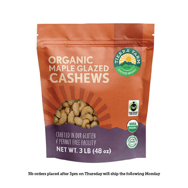 Organic &lt;br&gt; Roasted Maple Glazed Cashews