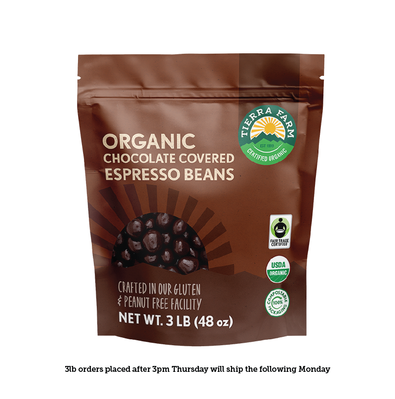 Organic Dark Chocolate Covered Espresso Beans | Tierra Farm