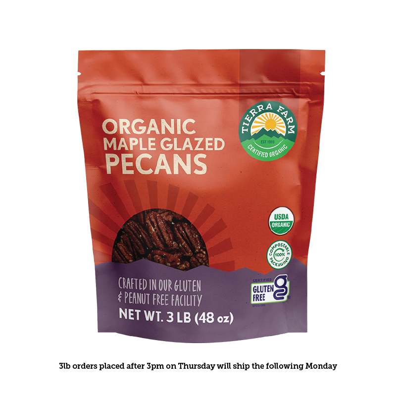 Organic &lt;br&gt; Roasted Maple Glazed Pecans