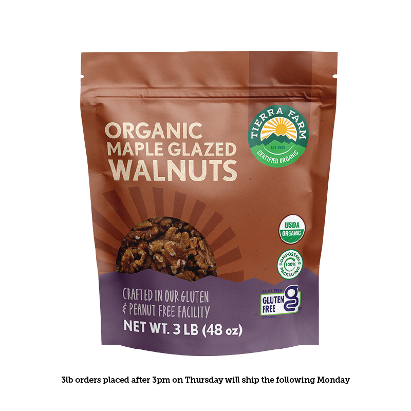 Organic &lt;br&gt; Roasted Maple Glazed Walnuts